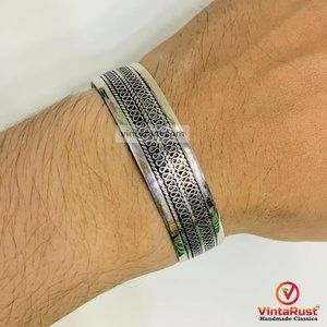 Single Silver Kuchi Vintage Slim Cuff, Boho Silver Bracelet, Antique Gypsy,